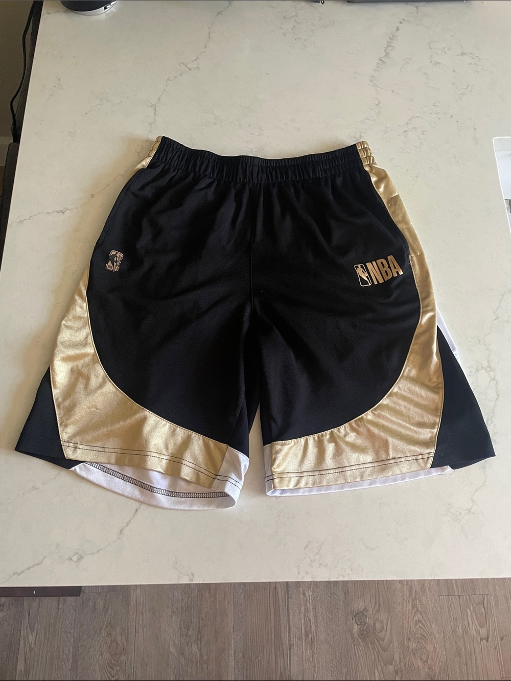 NBA Black and Gold Athletic Basketball Shorts